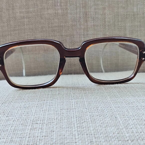 Vintage Romco Women Eyeglasses Frame Brown Z 87 Eye Wear 4 1/2 6 1/2 - Picture 3 of 12